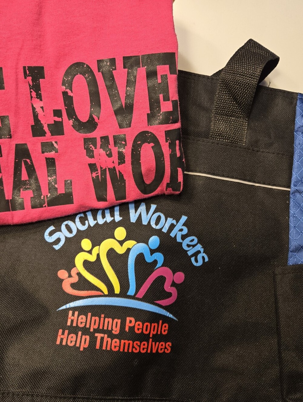 Social Workers Tote "Helping People Help Themselves"and Tee